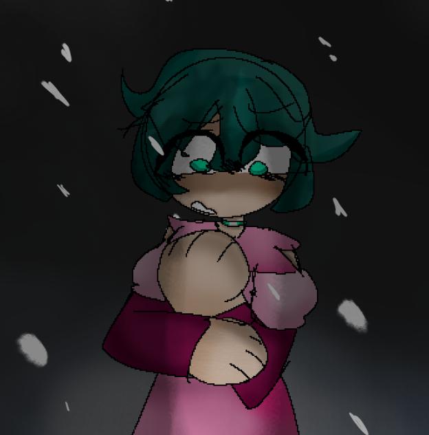 On a dark, snowy night.