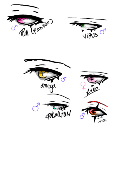 just some random and weird eyes - ibisPaint