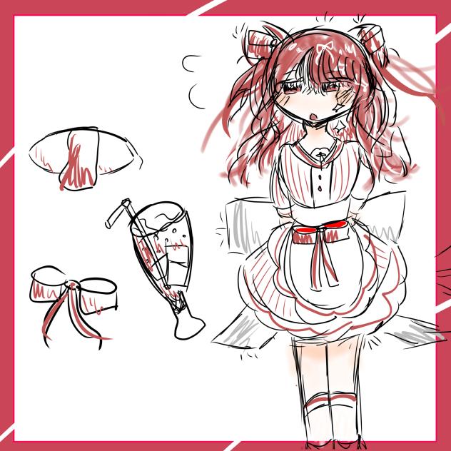 赤いメイドさん