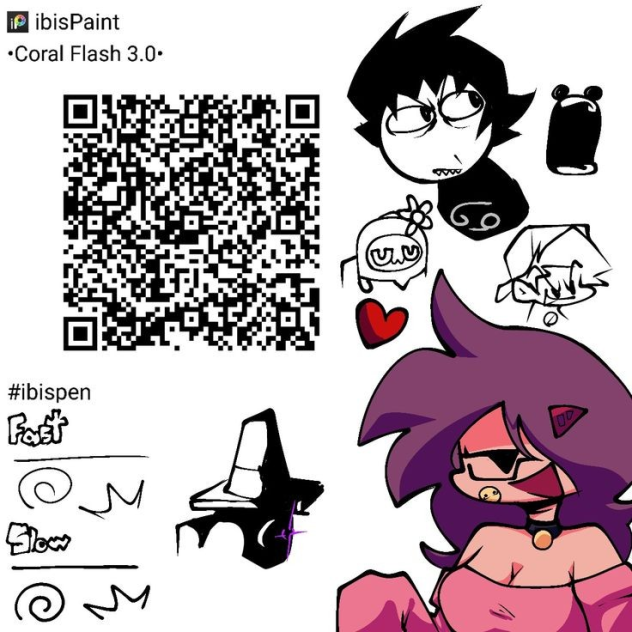 Coral flash ibisPaint