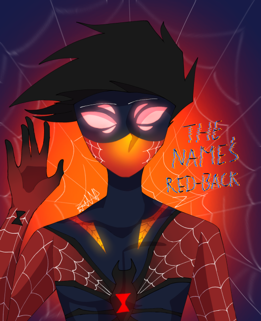 Toby in the Spiderverse! Red-Back!