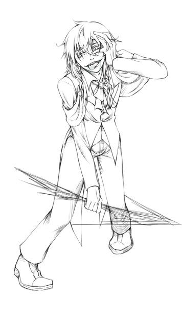 オリキャラ線画
