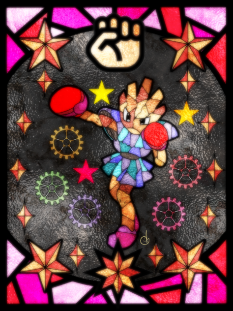 Hitmonchan エビワラー (Stained Glass Version)