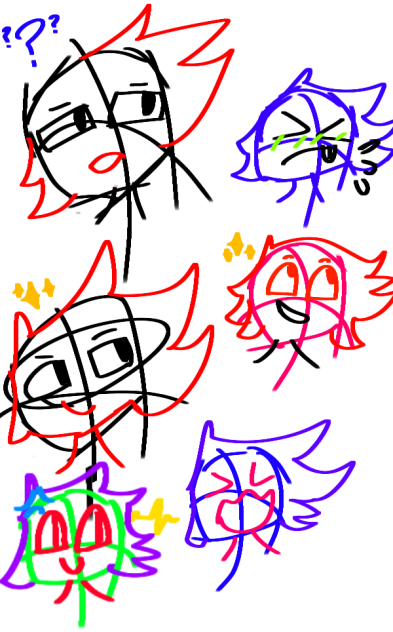 some funny face sketches - ibisPaint