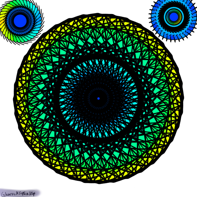 Coloring Book Page Blue-Yellow Colors