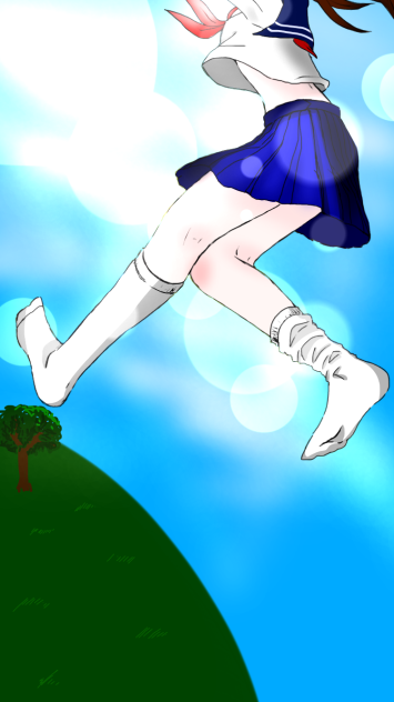 線画塗らせて頂きました！女子高生