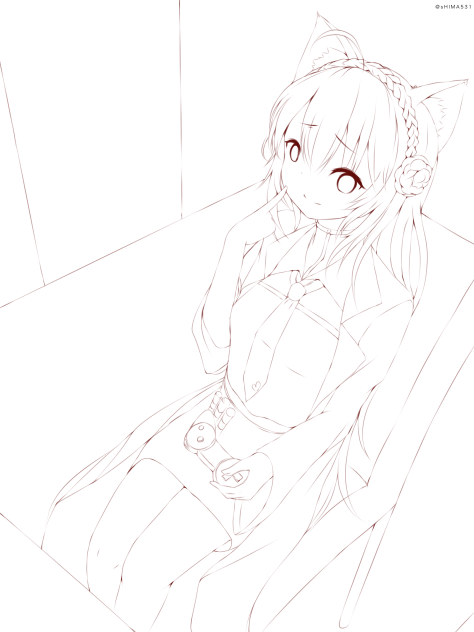 博衣こより(線画)