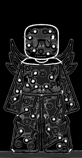 White head cyborg - Roblox noob