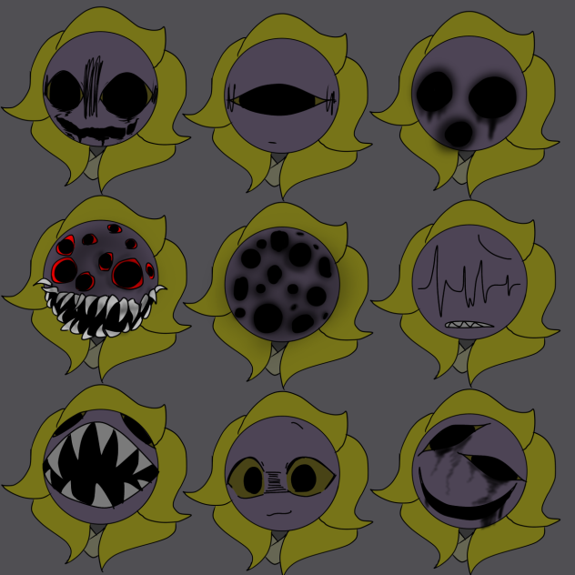 ドライフラワー　顔　ホラー注意