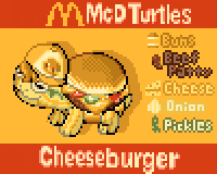 【ドット絵】チーズバーガータートル