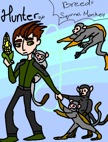 Untitled287(Hunter and monkeys)
