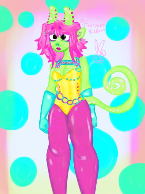 Alien singer woman