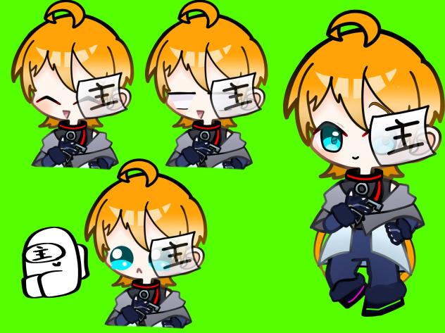 立ち絵できました〜！（背景透過させやすいver）