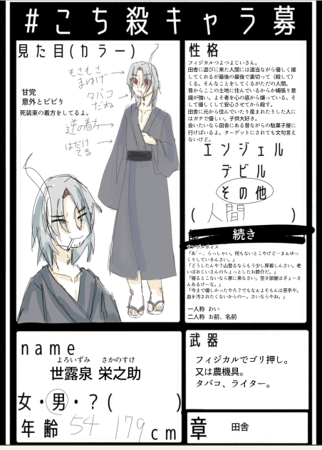 キャラ募じゃよ