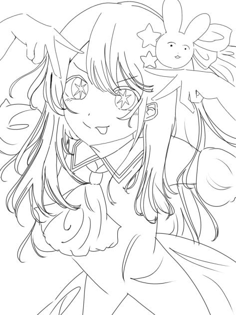 星野アイ　線画