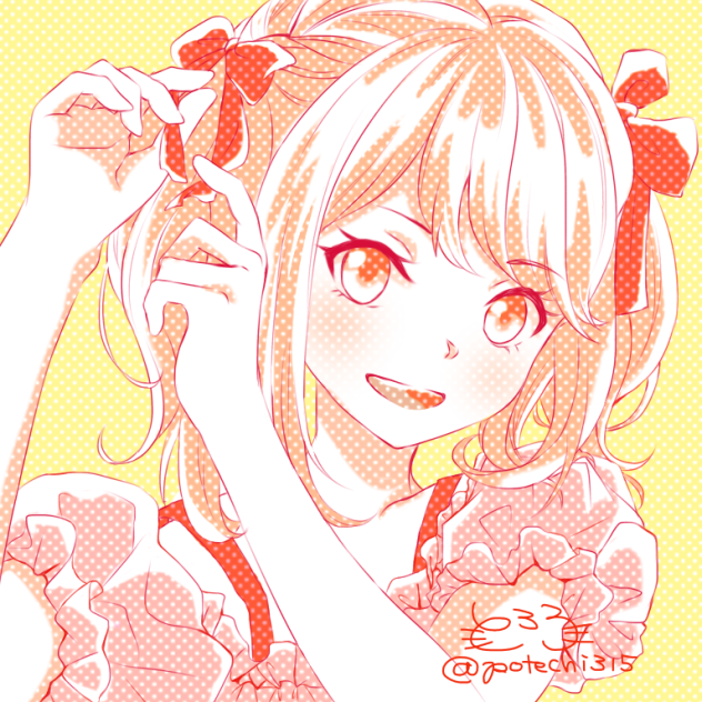 雑誌のモデルさんをマンガ風に仕上げました。