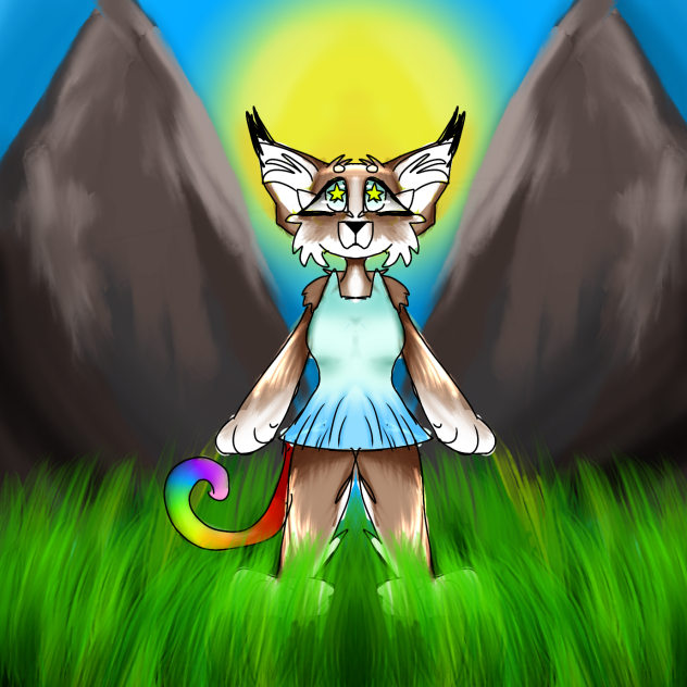 cat in field