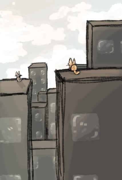 Cats in buildings - ibisPaint
