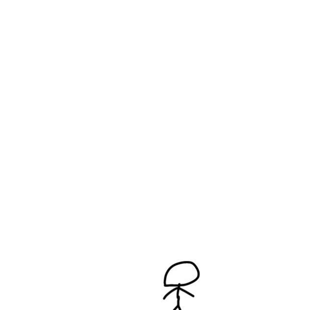 The stick man fight