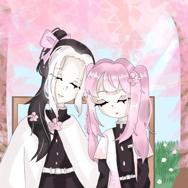 my kny oc and her tsugoko hehe