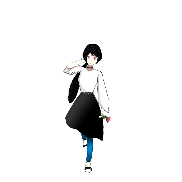 anime girl 🤍🖤