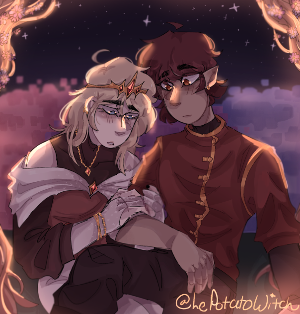 “Under the stars, our love blooms”