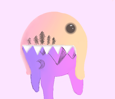 Monster eating nighttime