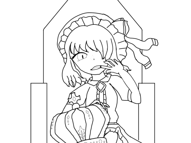 KING風レミリア　線画