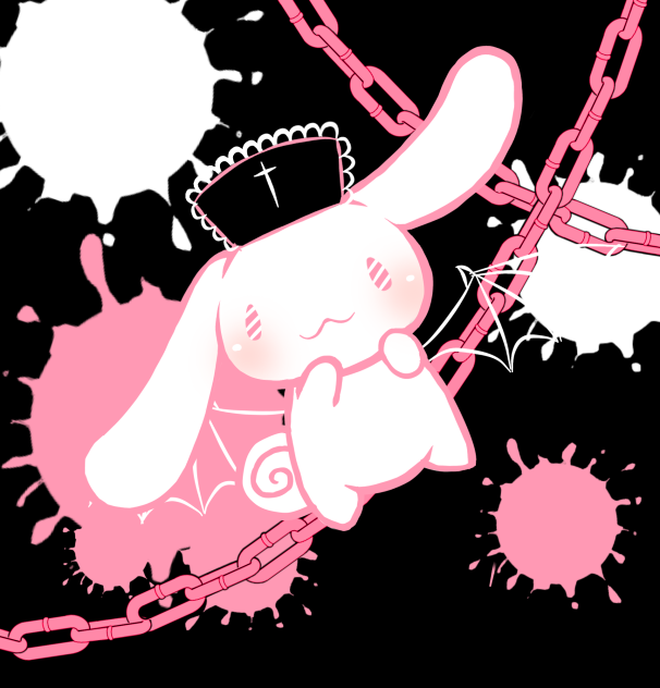 Pastel Goth Cinnamoroll 🖤🎀