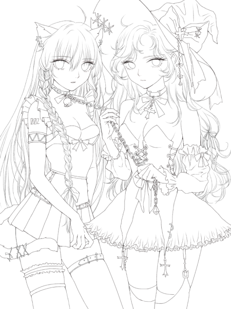 ハロウィン線画