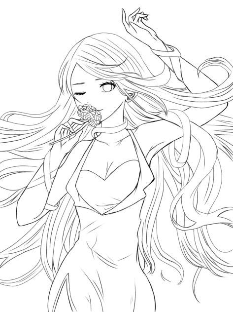 線画  塗り絵