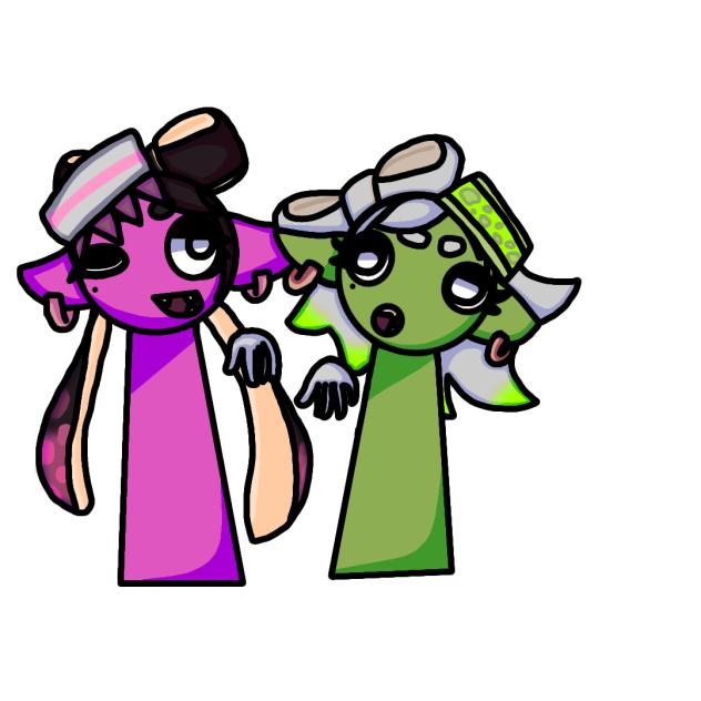 the squid sisters as sprunki characters🦑