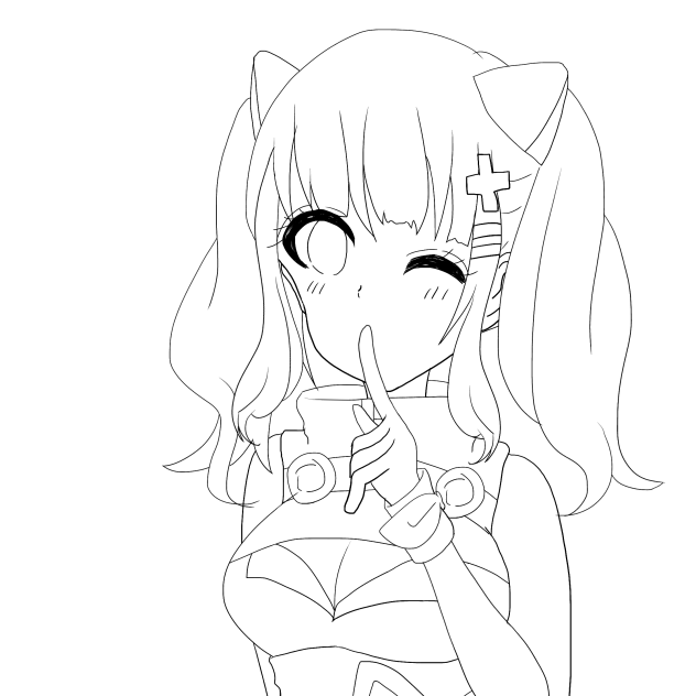 輝夜月 線画