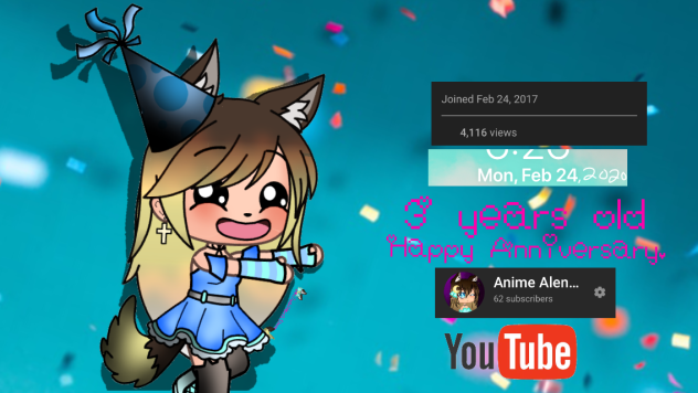 “ My channel is now 3 years old!”