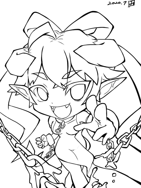 龍娘（ぬり絵　coloring picture