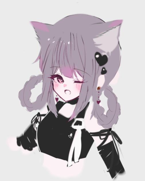 地雷系ケモミミ×ポンデリングヘア