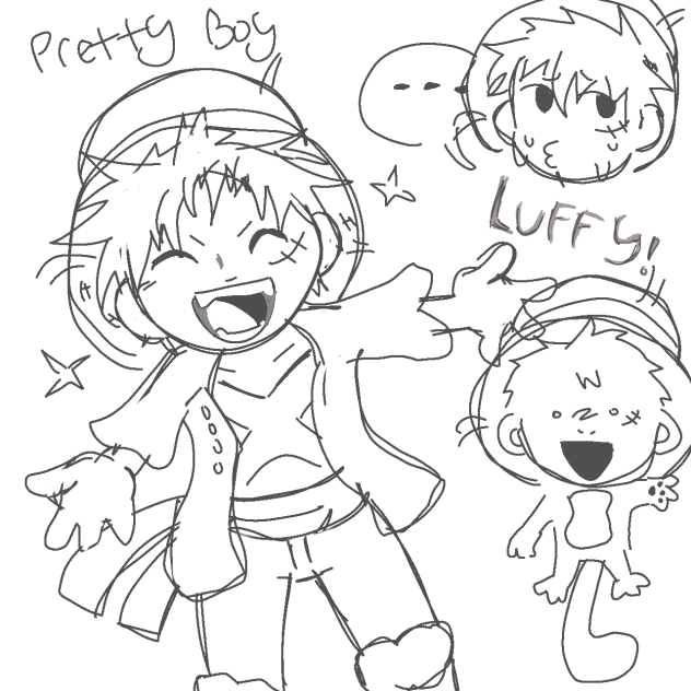 luffy sketchs