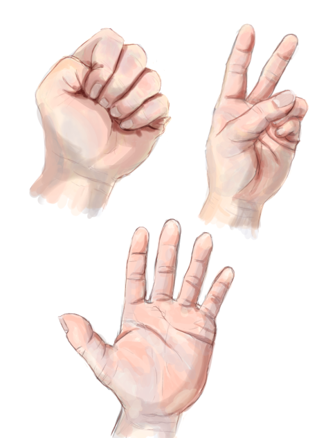 模写(グー、チョキ、パー)