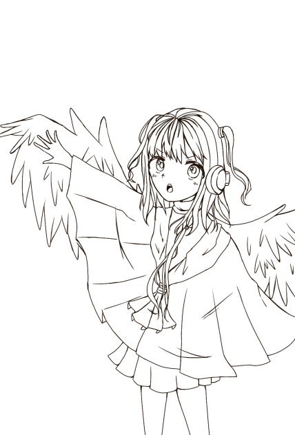 紅羽ちゃん塗り絵