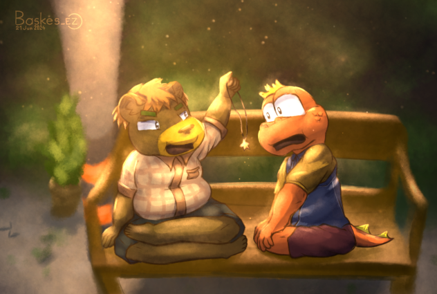 Under the street lights
