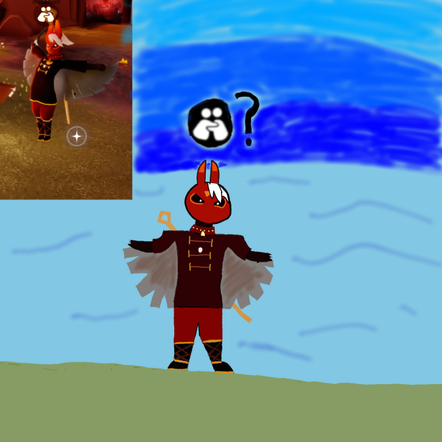 My friend offering me a hug in sky cotl