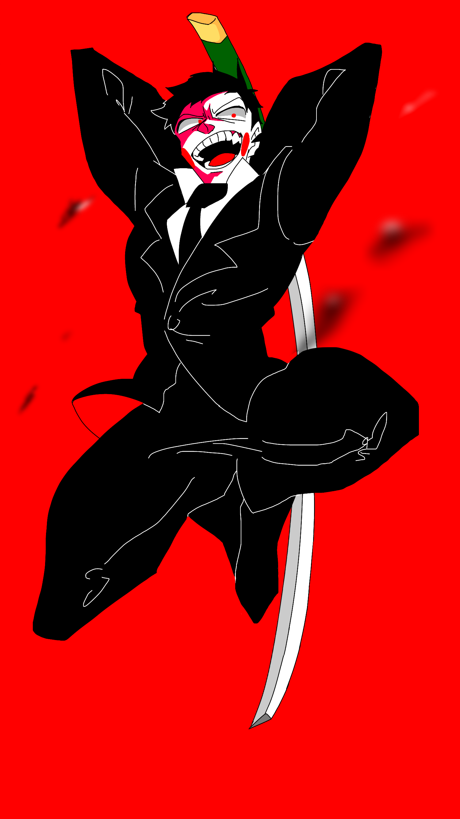 守衛エクボに刀持たせ隊 Ibispaint