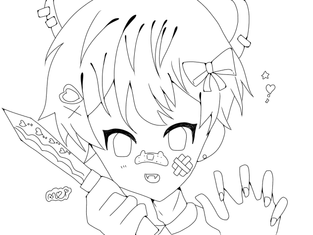 🤍🐻🔪🤍　線画