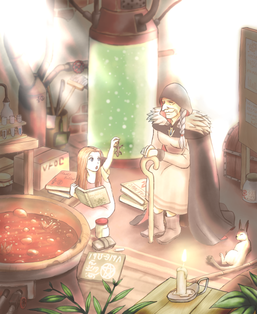 Witch and grandchild's witch