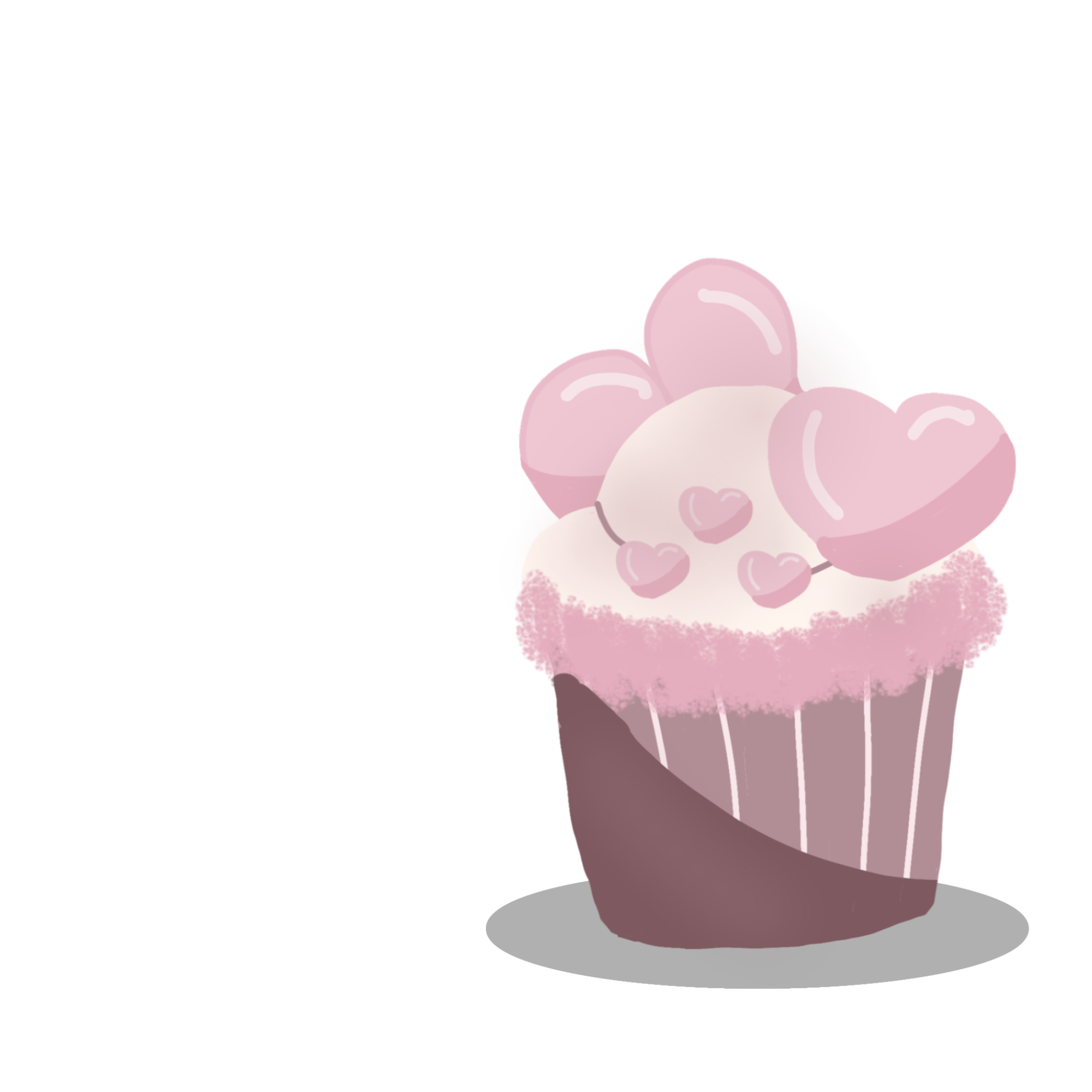 Pink Love Cupcake - ibisPaint
