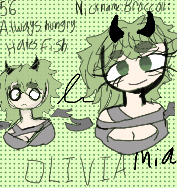 New oc named Olivia AKA olive girl