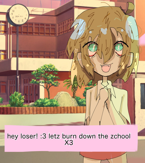 burning down school rn - ibisPaint