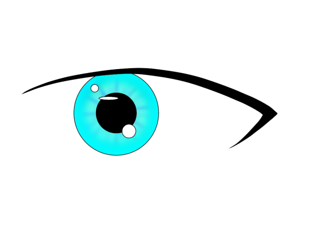 How to draw a simple anime eye!