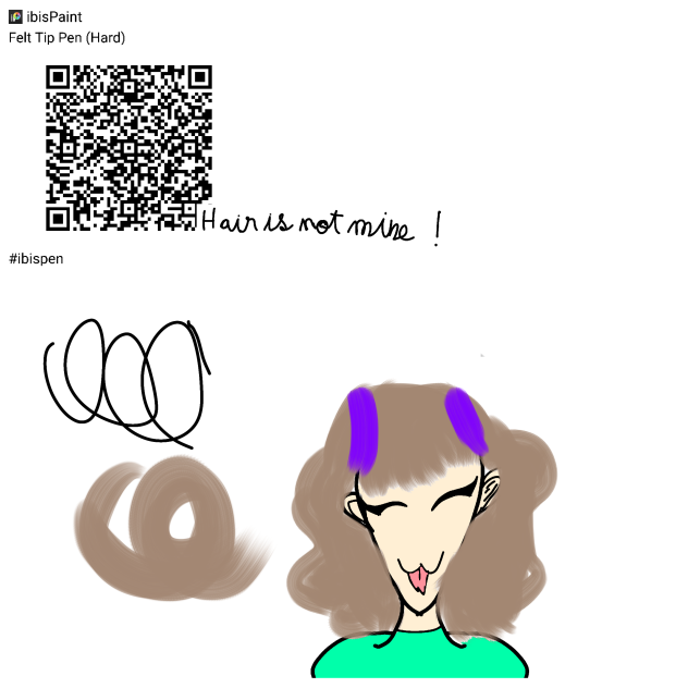 Qr brush felt tip pen hair brush real