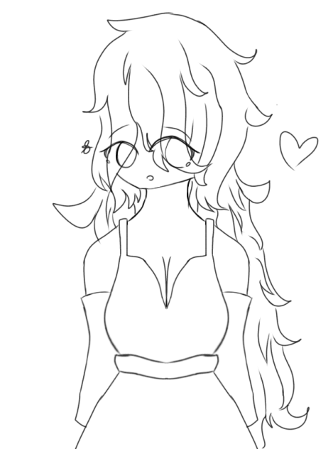 A Normal Girl Lineart